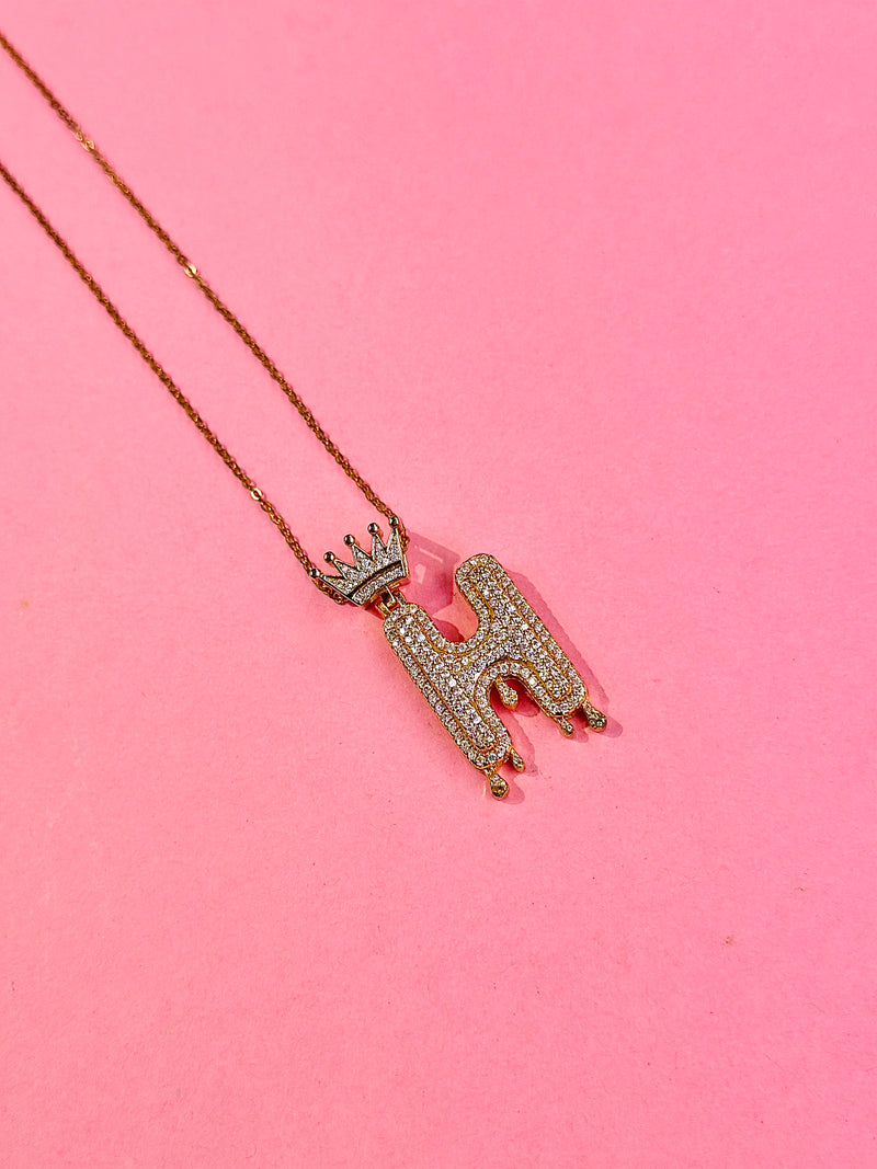 iced alphabet pendants