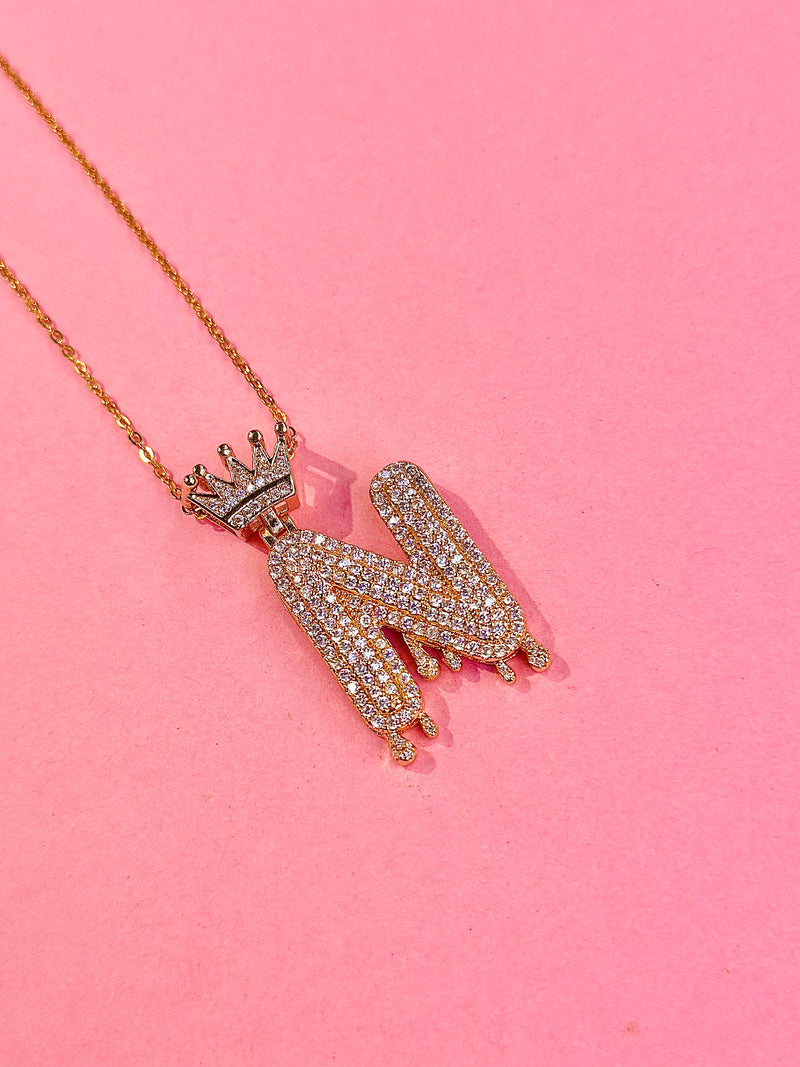 iced alphabet pendants