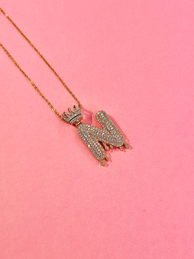 iced alphabet pendants