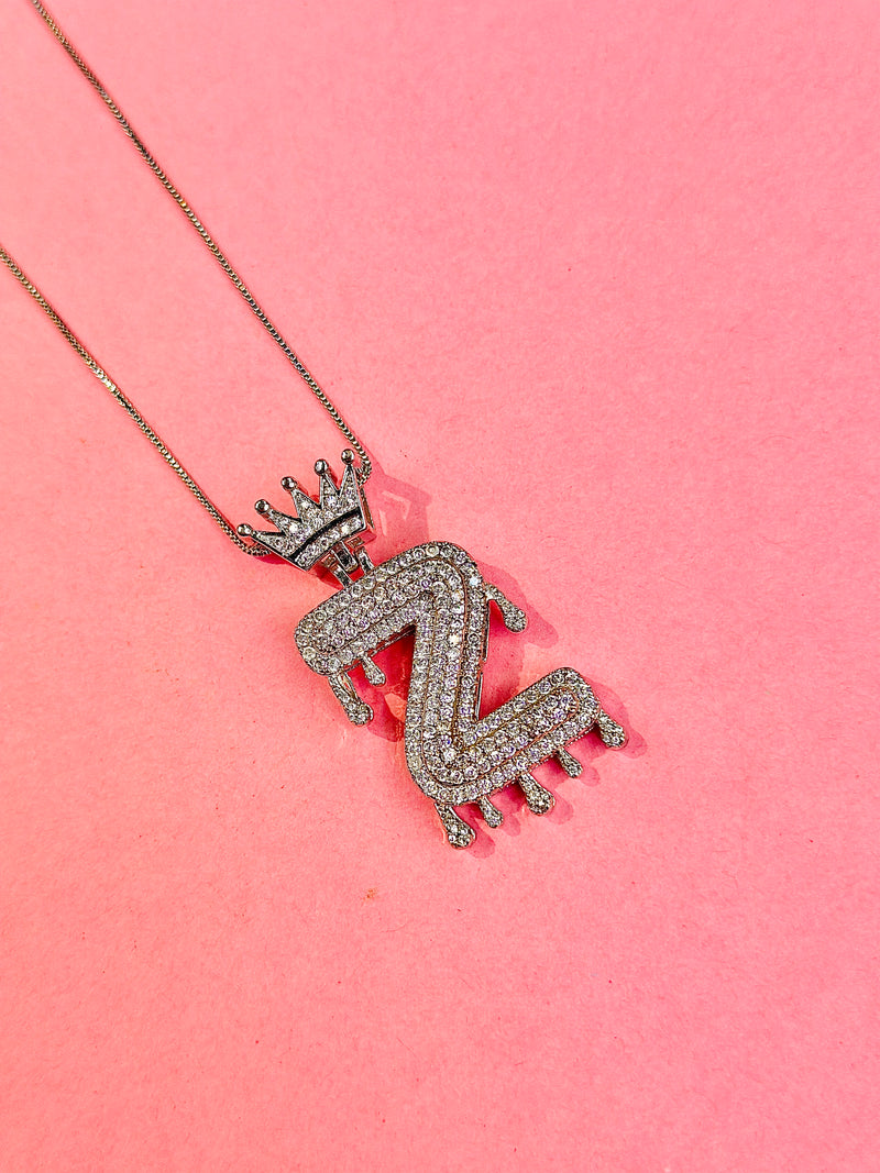 iced alphabet pendants