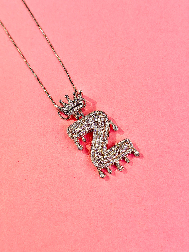iced alphabet pendants