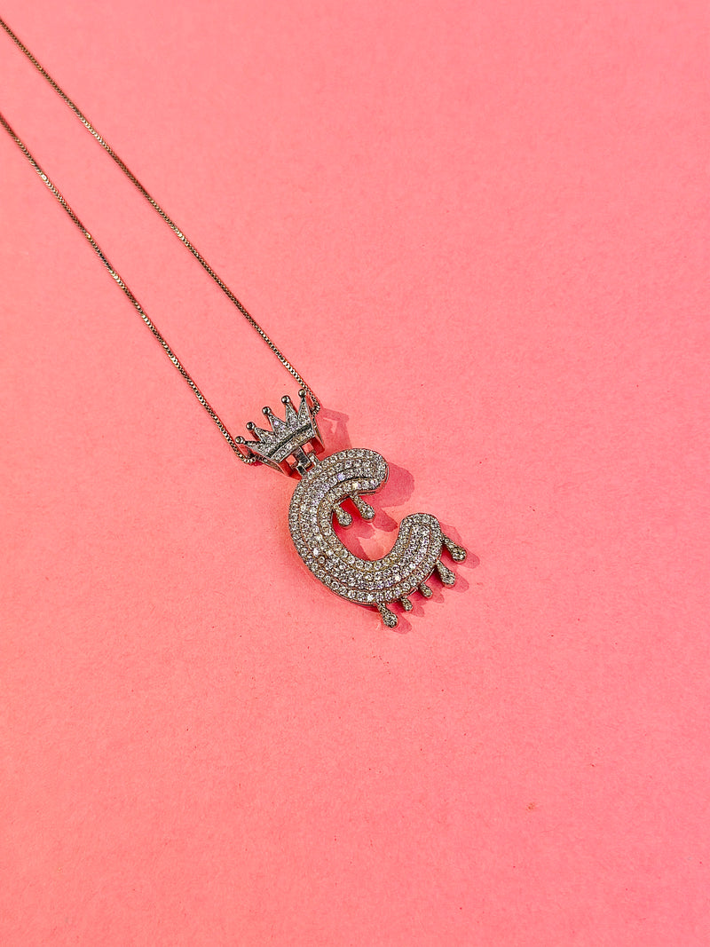 iced alphabet pendants