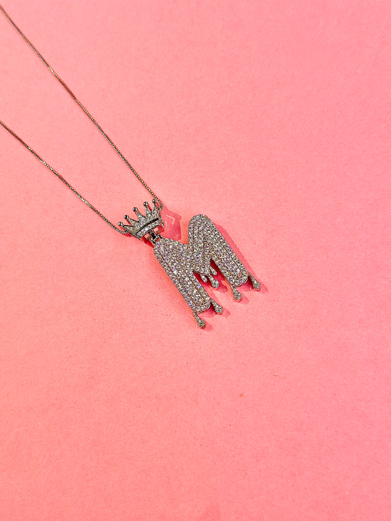 iced alphabet pendants
