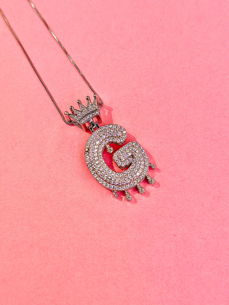 iced alphabet pendants