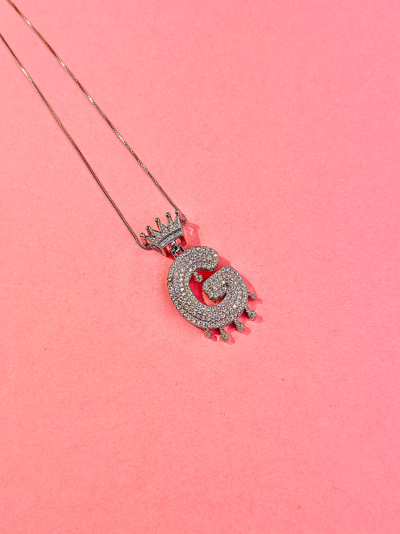 iced alphabet pendants