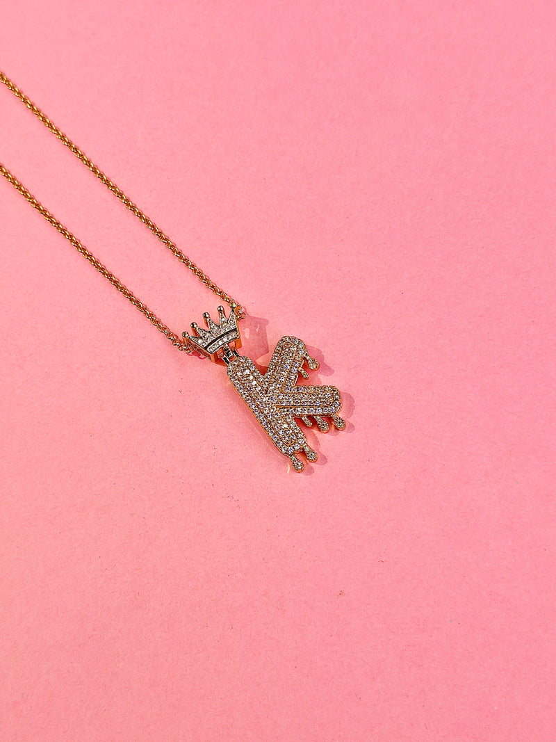 iced alphabet pendants