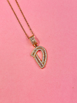 cz alphabet pendants