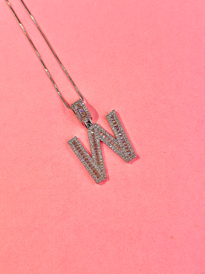 cz alphabet pendants