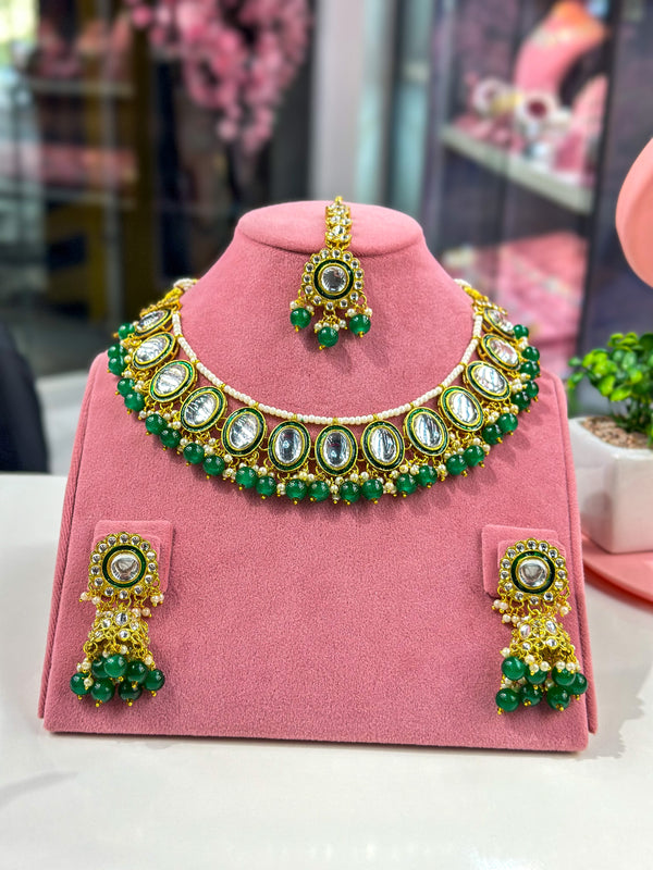 Riya Choker Set (Green)
