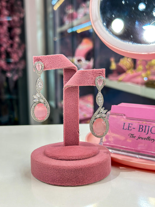 frances earrings ( pink )