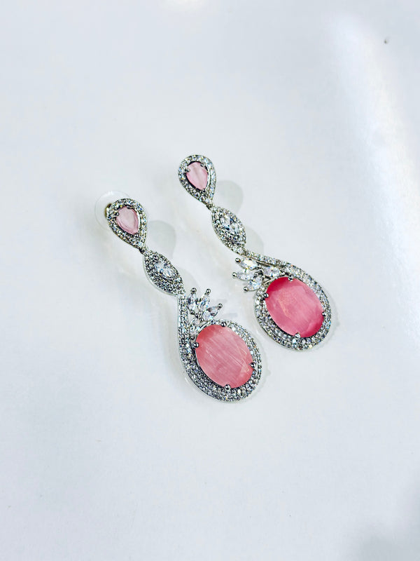 frances earrings ( pink )