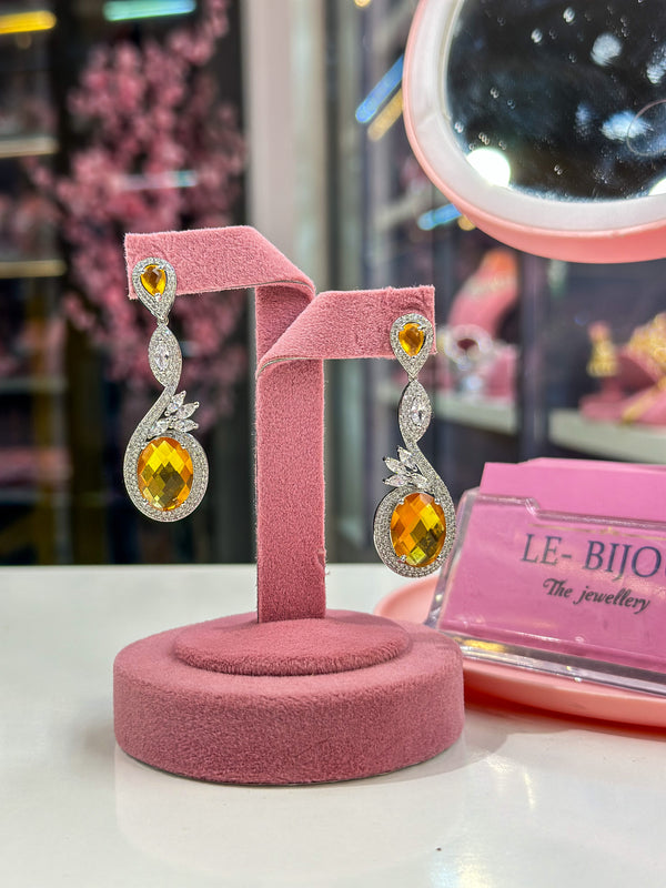 frances earrings ( yellow )