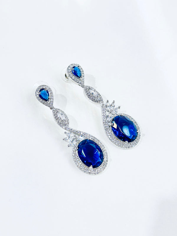 frances earrings ( sapphire )
