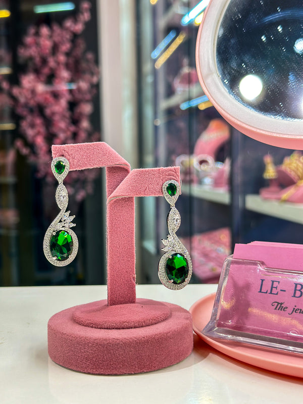 Frances earrings ( emerald )