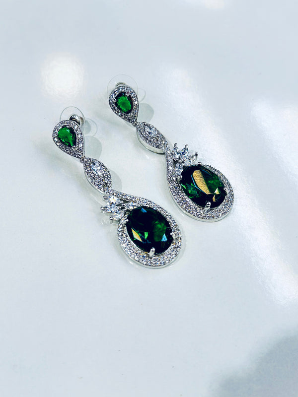 Frances earrings ( emerald )