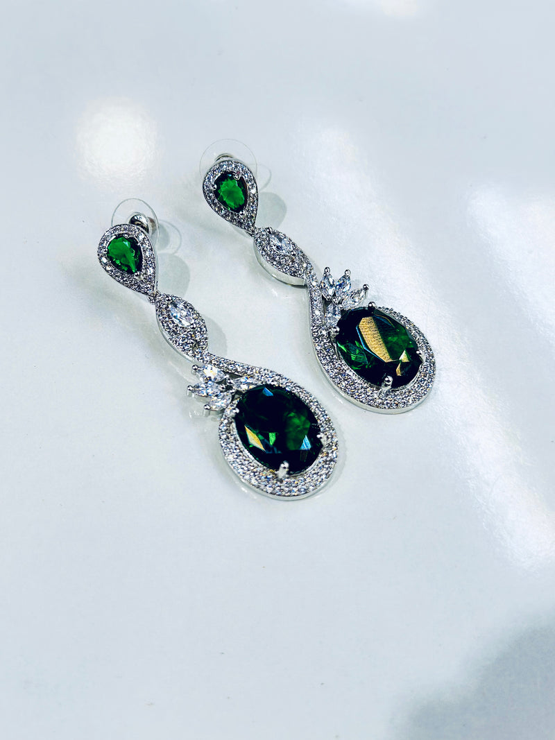 Frances earrings ( emerald )