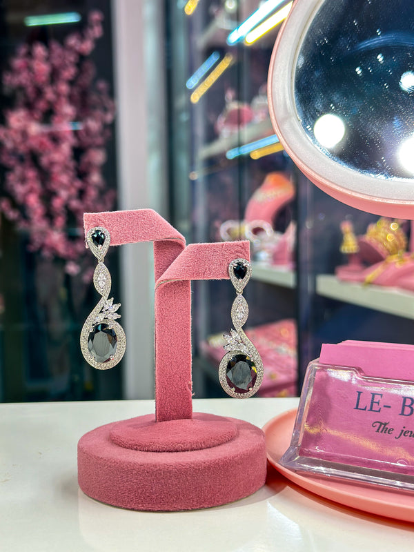 frances earrings ( black